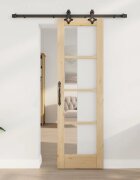 vidaXL Преплъзваща се врата Естествен 61 x 1985 см