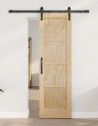 vidaXL Преплъзваща се врата Натурално 61 x 1985 см