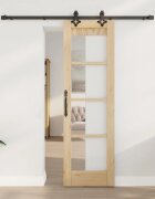 vidaXL Преплъзваща се врата ORKDAL 61 x 1985 см Естествено и черно