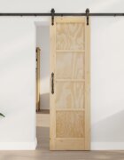 vidaXL Преплъзваща се врата ORKDAL 61 x 1985 см Естествено и черно