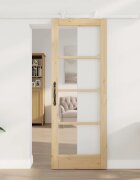 vidaXL Преплъзваща се врата ORKDAL 735 x 1985 см Натурално