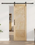 vidaXL Преплъзваща се врата ORKDAL 735 x 211 см Естествено и черно