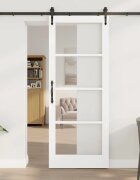 vidaXL Преплъзваща се врата ORKDAL 83 х 211 см Бяло