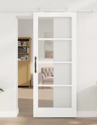 vidaXL Преплъзваща се врата ORKDAL 83 x 202 см Бяло