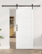vidaXL Преплъзваща се врата ORKDAL 83 x 202 см Бяло и черно