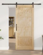 vidaXL Преплъзваща се врата ORKDAL 86 x 211 см Естествено и черно