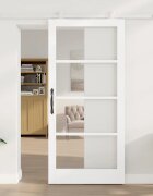 vidaXL Преплъзваща се врата ORKDAL 93 x 202 см Бяло