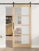 vidaXL Преплъзваща се врата ORKDAL 93 x 211 см Естествен