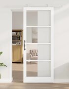 vidaXL Преплъзваща се врата ORKDAL 93 x 232 см Бяло