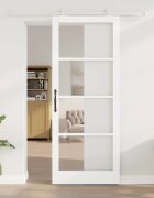 vidaXL Преплъзваща се врата ORKDAL 93 x 232 см Бяло