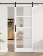 vidaXL Преплъзваща се врата ORKDAL 93 x 232 см Бяло