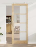 vidaXL Преплъзваща се врата ORKDAL 93 x 232 см Натурално
