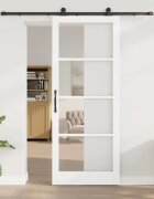 vidaXL Преплъзваща се врата ORKDAL Бяло 93 x 232 см