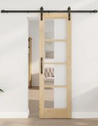 vidaXL Преплъзваща се врата ORKDAL Естествен 61 x 1985 см