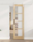 vidaXL Преплъзваща се врата ORKDAL Естествен 61 x 1985 см