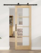 vidaXL Преплъзваща се врата ORKDAL Естествен 735 x 1985 см