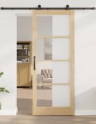 vidaXL Преплъзваща се врата ORKDAL Естествен 93 x 232 см