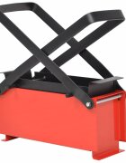 vidaXL Преса за брикети от хартия стомана 34x14x14 см черно и червено