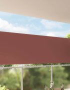 vidaXL Прибираща се дворна странична тента 120x300 см кафява