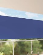 vidaXL Прибираща се дворна странична тента 140х300 см синя