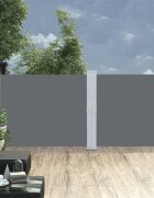 vidaXL Прибираща се дворна странична тента 140x1200 см антрацит