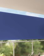 vidaXL Прибираща се дворна странична тента 160x300 см синя