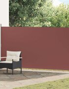 vidaXL Прибираща се дворна странична тента 170x300 см кафява