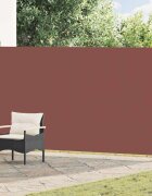 vidaXL Прибираща се дворна странична тента 180x314 см кафява
