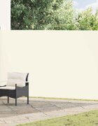 vidaXL Прибираща се дворна странична тента 180x314 см кремава