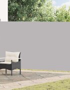 vidaXL Прибираща се дворна странична тента 180x314 см сива