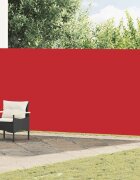 vidaXL Прибираща се дворна странична тента 180x500 см червена