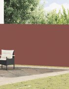 vidaXL Прибираща се дворна странична тента 180x500 см кафява