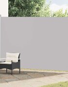 vidaXL Прибираща се дворна странична тента 200x314 см сива