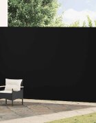 vidaXL Прибираща се дворна странична тента 220x514 см черна