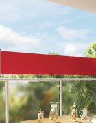 vidaXL Прибираща се дворна странична тента 60x300 см червена