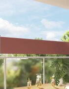 vidaXL Прибираща се дворна странична тента 60x300 см кафява