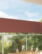 vidaXL Прибираща се дворна странична тента 80x300 см кафява