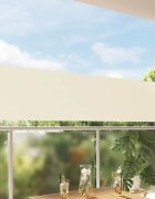 vidaXL Прибираща се дворна странична тента 80x300 см кремава