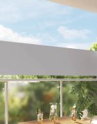 vidaXL Прибираща се дворна странична тента 80x300 см сива