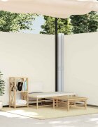 vidaXL Прибираща се двойна странична тента 170x600 см кремава