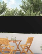 vidaXL Прибираща се странична тента 100x514 см черна