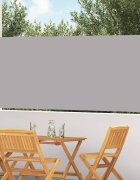 vidaXL Прибираща се странична тента 117x314 см сива
