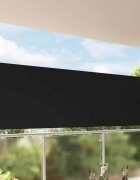 vidaXL Прибираща се странична тента 120х300 см черна