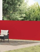 vidaXL Прибираща се странична тента 140x500 см червена