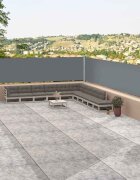 vidaXL Прибираща се странична тента антрацит 117x1200 см