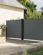 vidaXL Прибираща се странична тента антрацит 160x1200 см