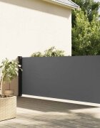 vidaXL Прибираща се странична тента антрацитна 120x500 см