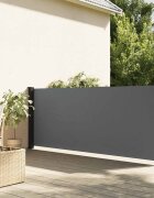vidaXL Прибираща се странична тента антрацитна 140x500 см