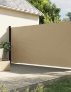 vidaXL Прибираща се странична тента бежова 220x300 см