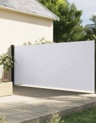 vidaXL Прибираща се странична тента бяла 160x500 см